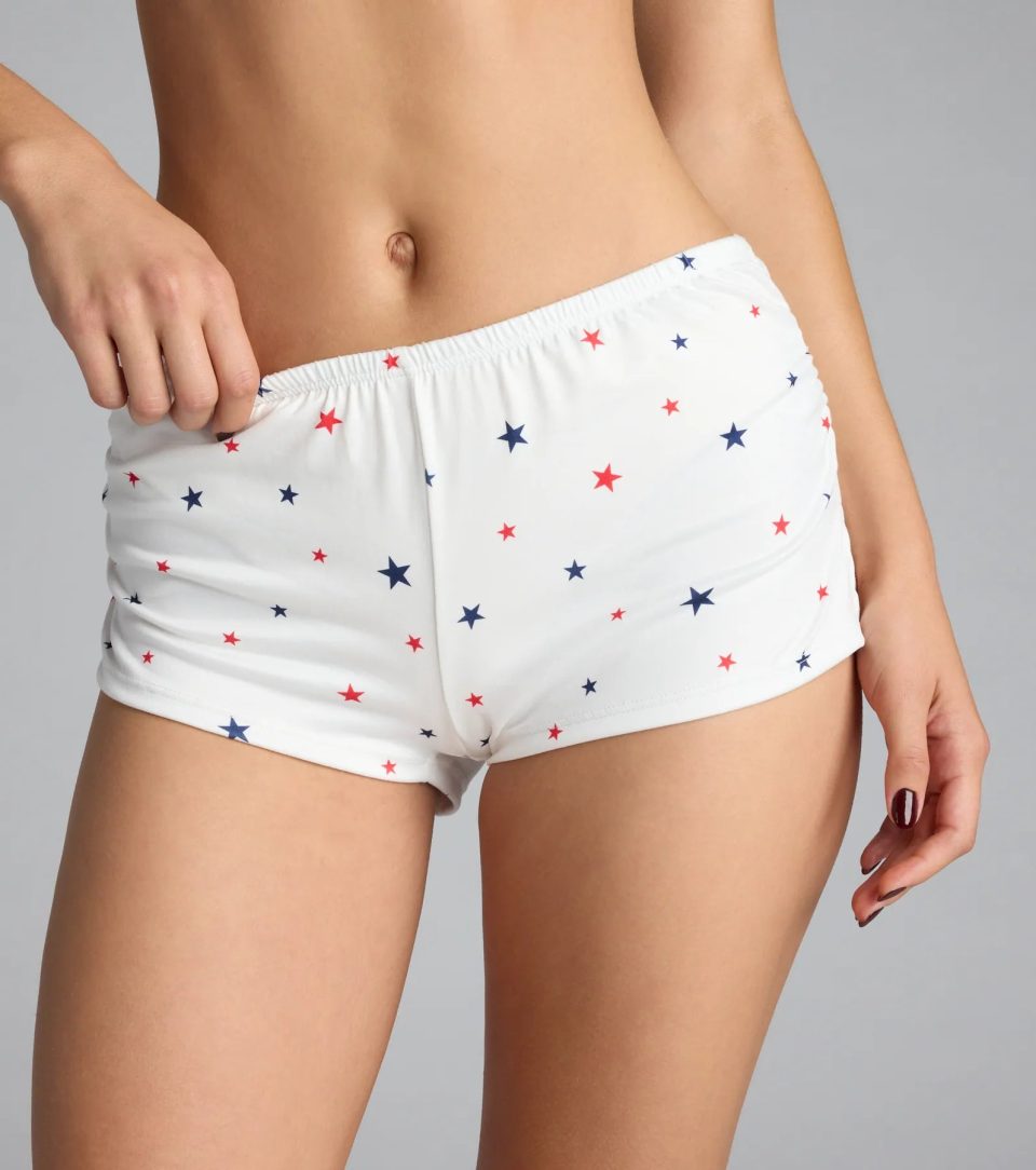 Americana Star Print Pajama Shorts