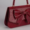 So Pristine Bow Rhinestone Purse