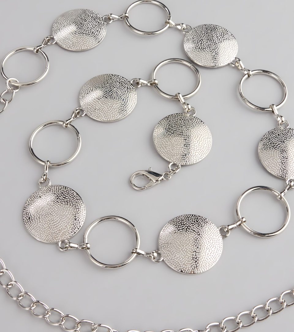 Looped In Luxe Disc Chain Belt