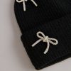 Glam Glow Rhinestone Bow Beanie
