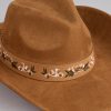 Prairie Petals Faux Suede Cowboy Hat