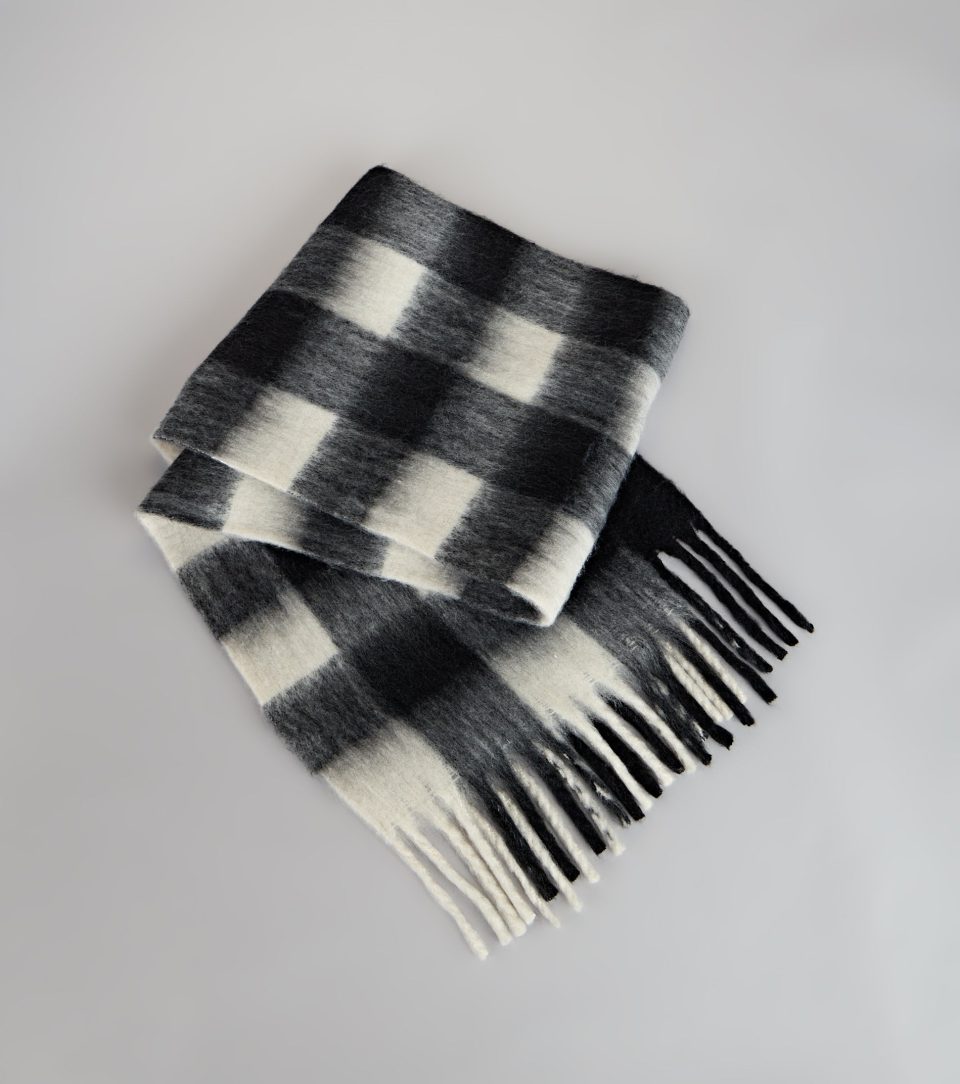 Cozy Moment Plaid Fringe Scarf