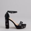 Butterfly Kisses Platform Block Heels