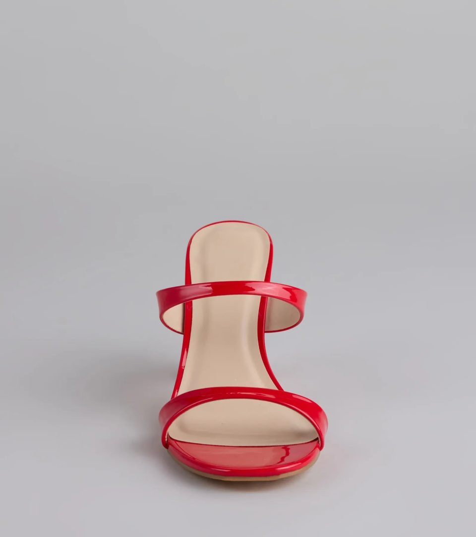 Chic Strut Strappy Block Heel Mules