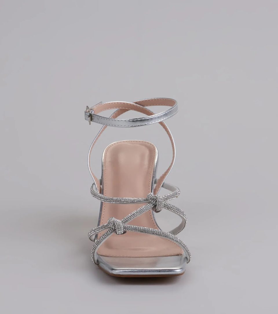 Bring The Glam Rhinestone Block Heels