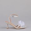 Glam Bloom Flower Strap Kitten Heels