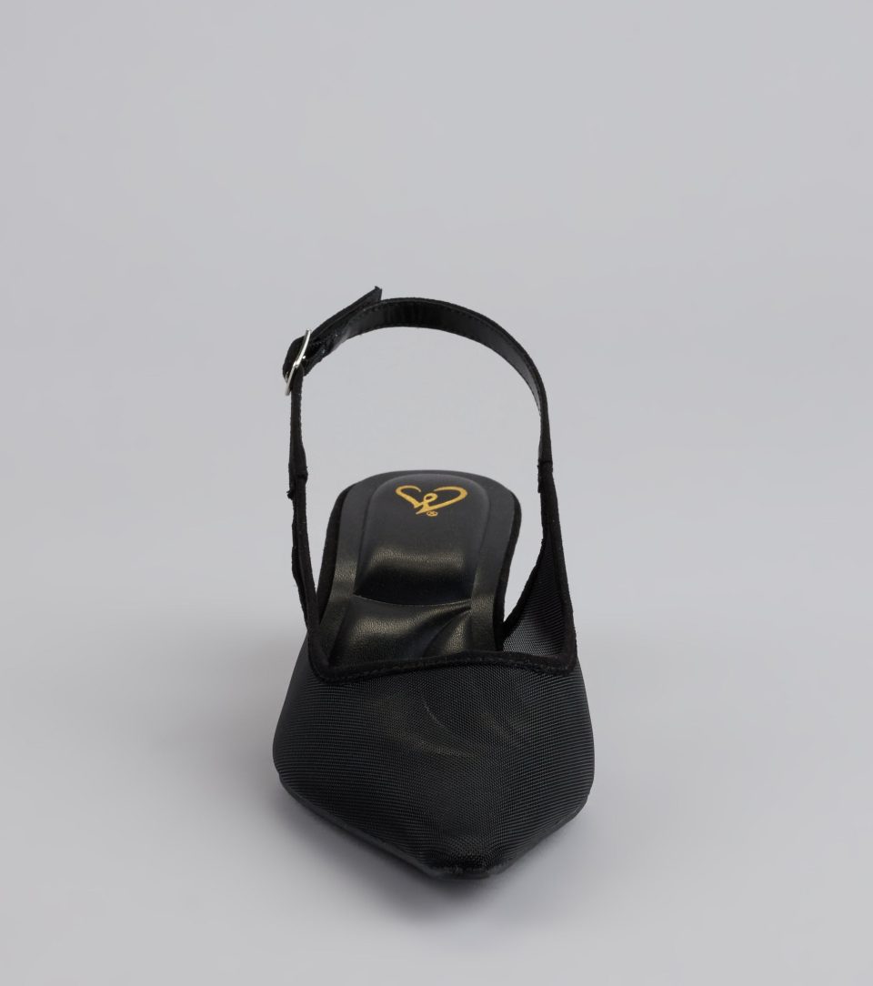 Double Take Mesh Sling-Back Pumps