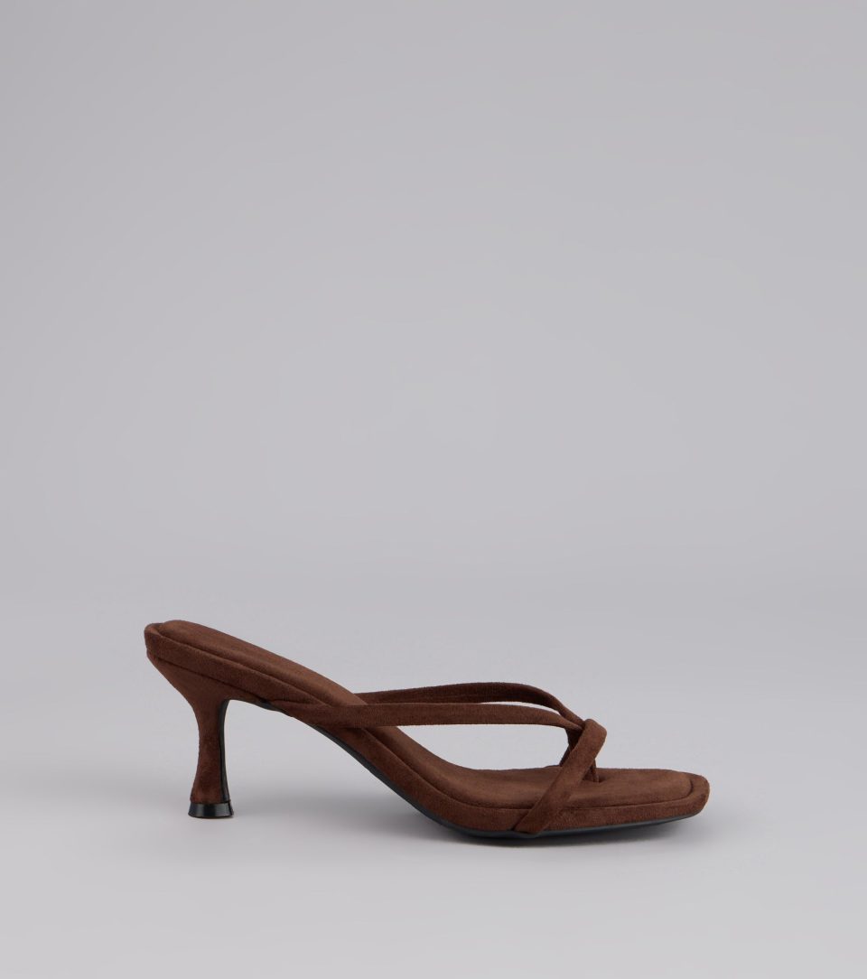 Minimal Mood Faux Suede Kitten Heels