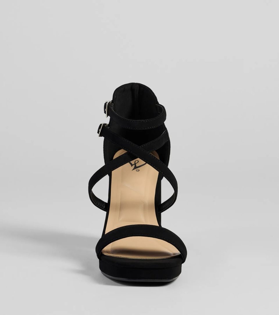 Slay Every Step Strappy Platform Heels