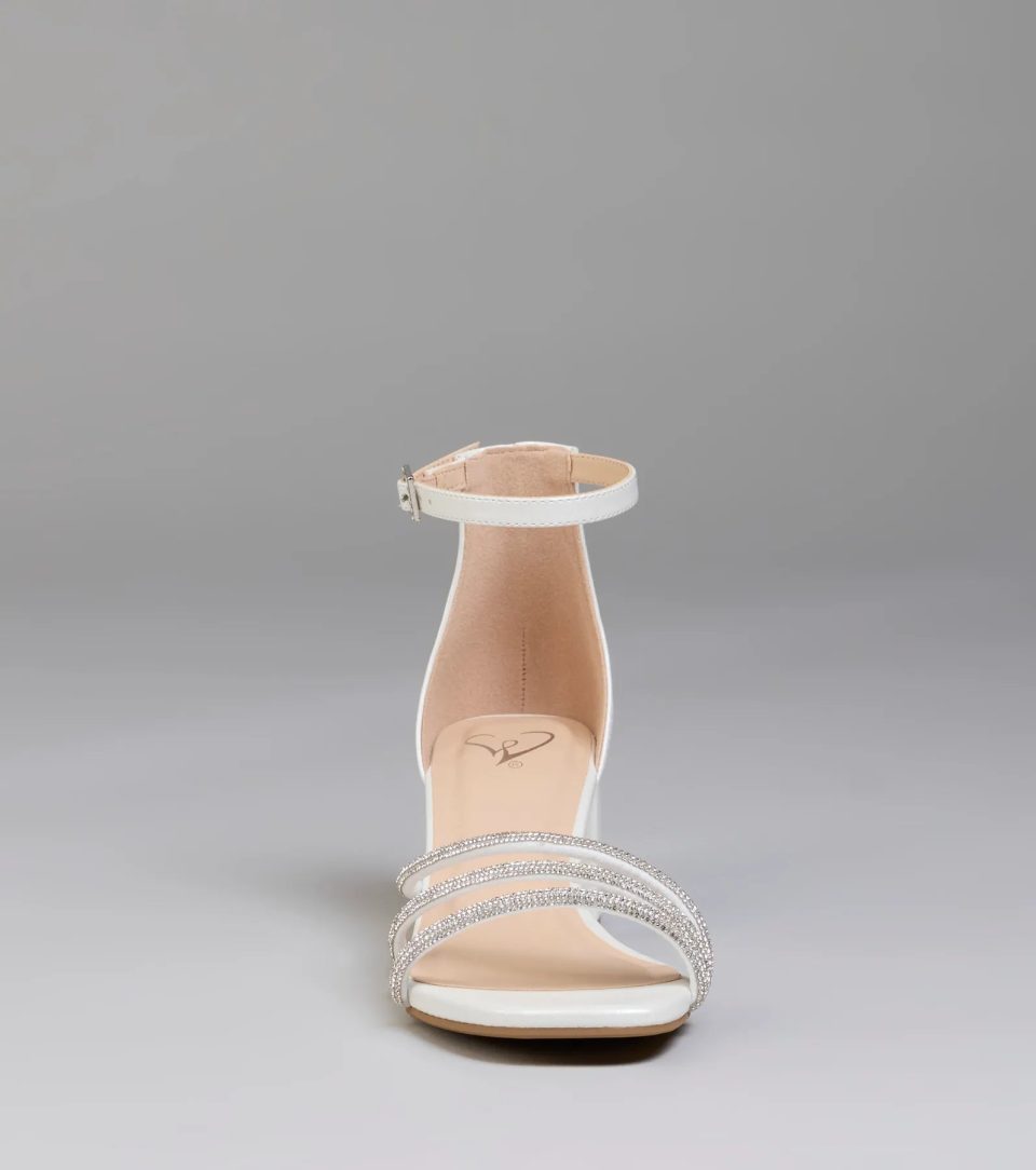 Ultra Luxe Rhinestone Short Block Heels