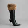 Night Luxe Faux Fur Stiletto Boots