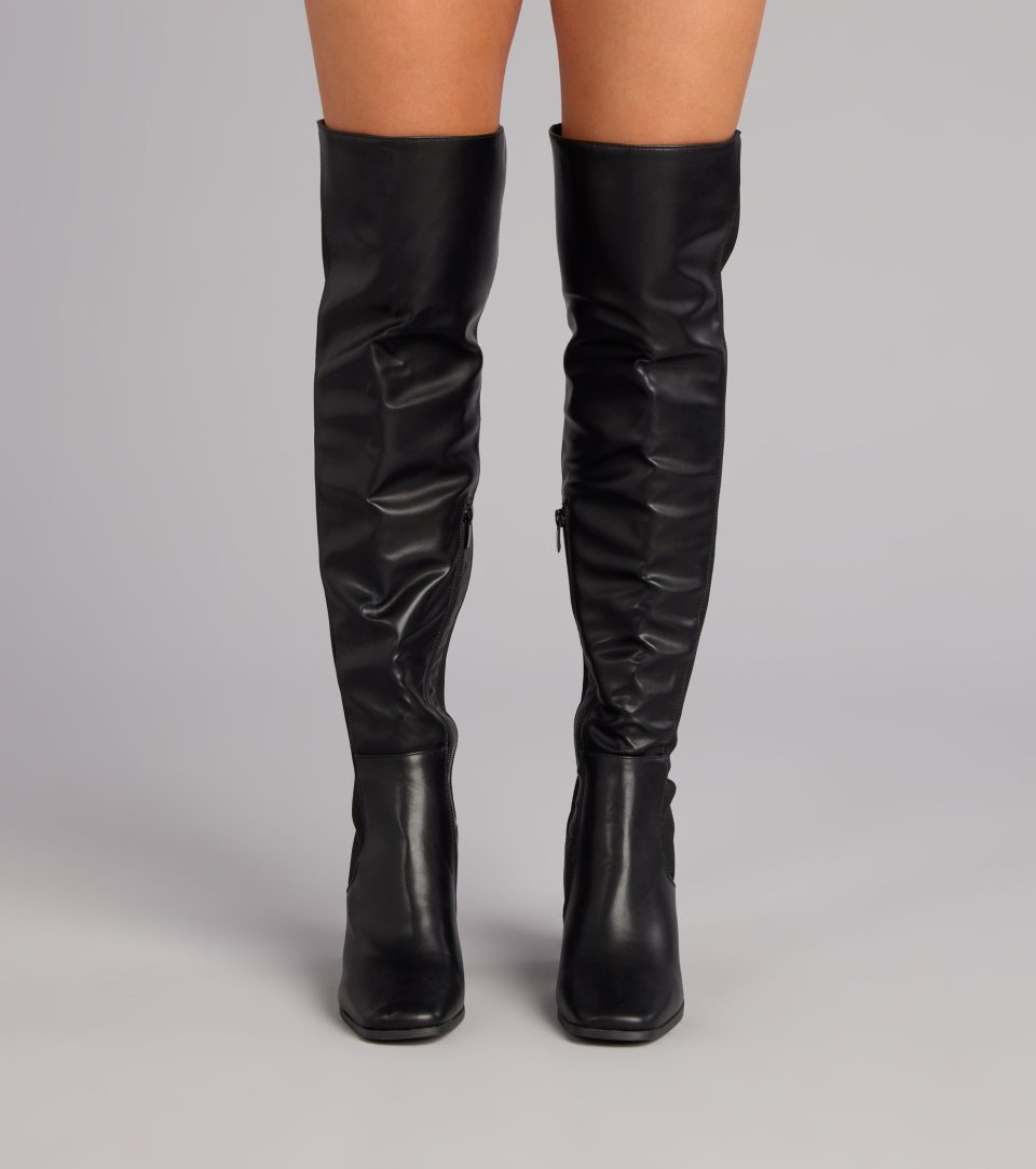 Sleek Confidence Over-The-Knee Boots