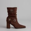 Buckle Up Faux Suede Booties