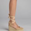 Weekend Getaway Lace-Up Espadrille Wedges